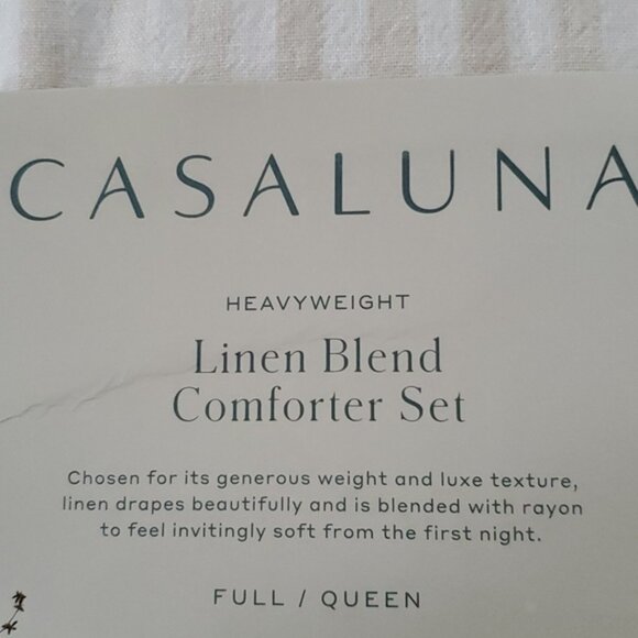 Casaluna Bedding Casaluna Heavyweight Linen Blend Comforter Set